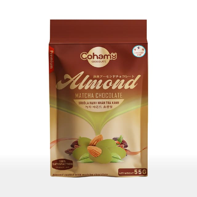 Cohamy Almond Matcha Chocolate 55g